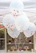upside down balloons beading birthday party