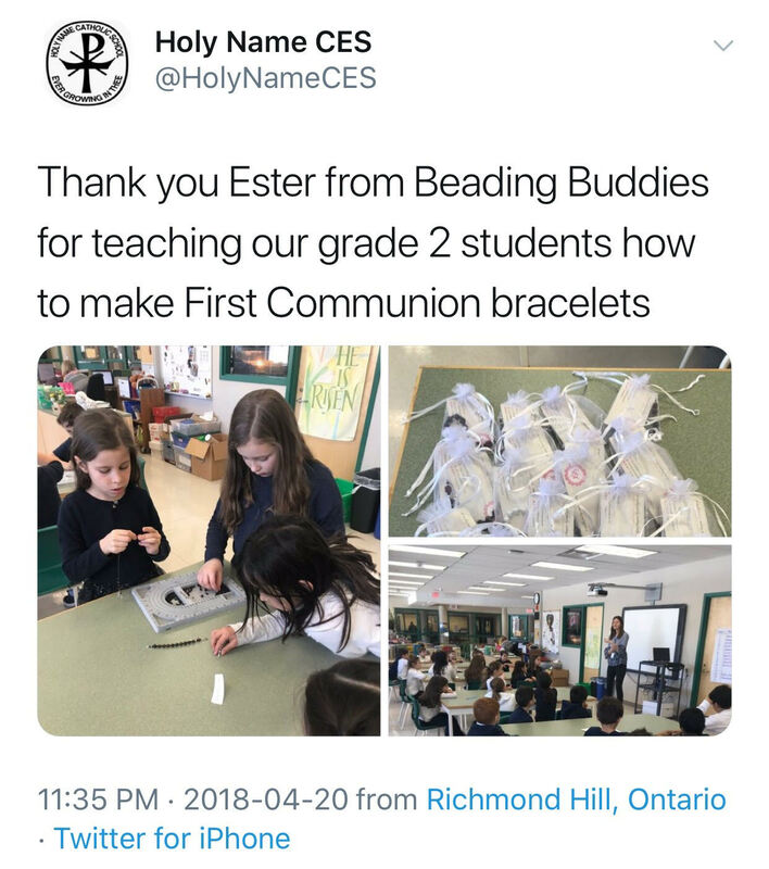 Rosary Bracelet First Communion School Workshop Brampton