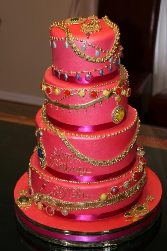 Beading Buds Bollywood jewelry beading birthday party cake 